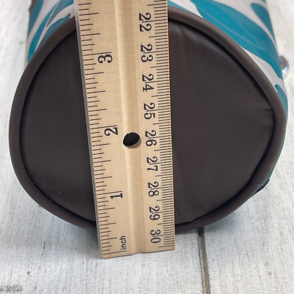 Thirty-One Thermal Bottle Sleeve Teal Polka Dot OS Excellent Insulated Carabiner - Picture 12 of 12